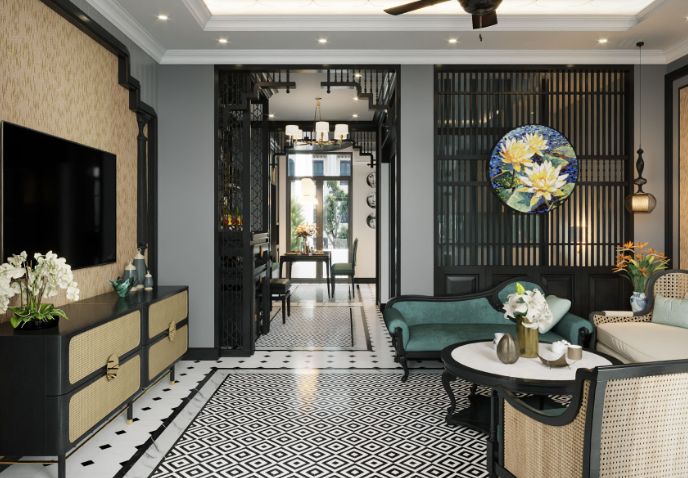 Bán shophouse khu đô thị Đại Kim Định Công, hướng Tây Nam, diện tích 99m2, đầy đủ nội thất